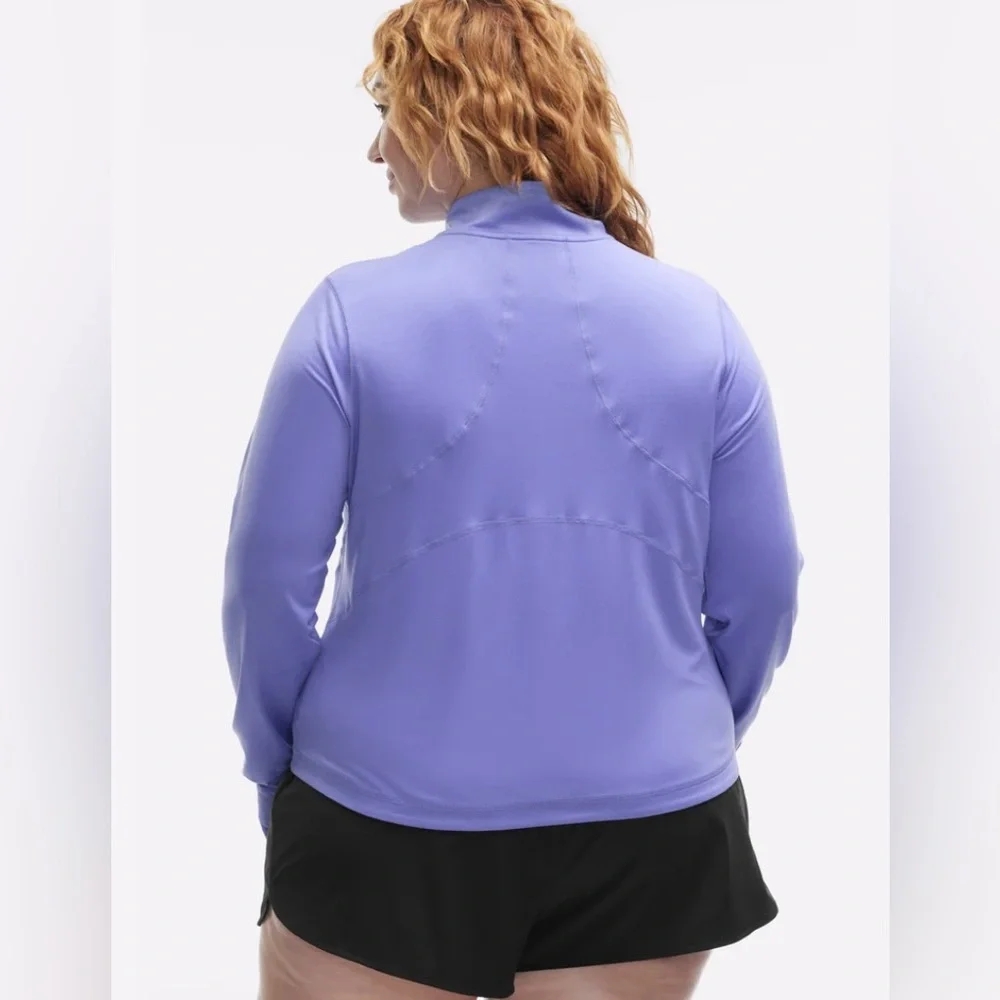 Peloton Soft Tech 1/4 Zip Jersey in Purple size XL - Picture 3 of 8
